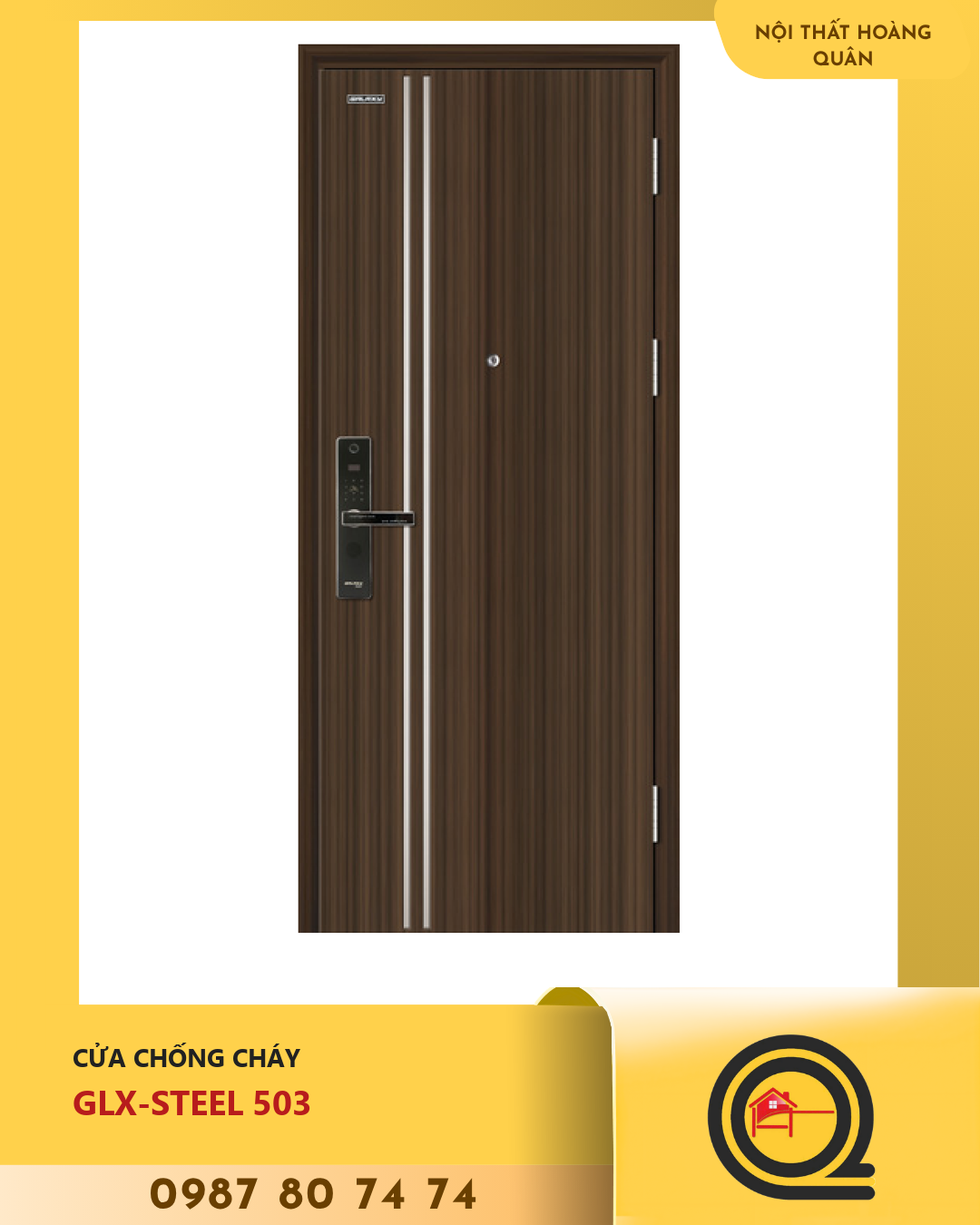 Cửa Thép Vân Gỗ GLX-STEEL 503